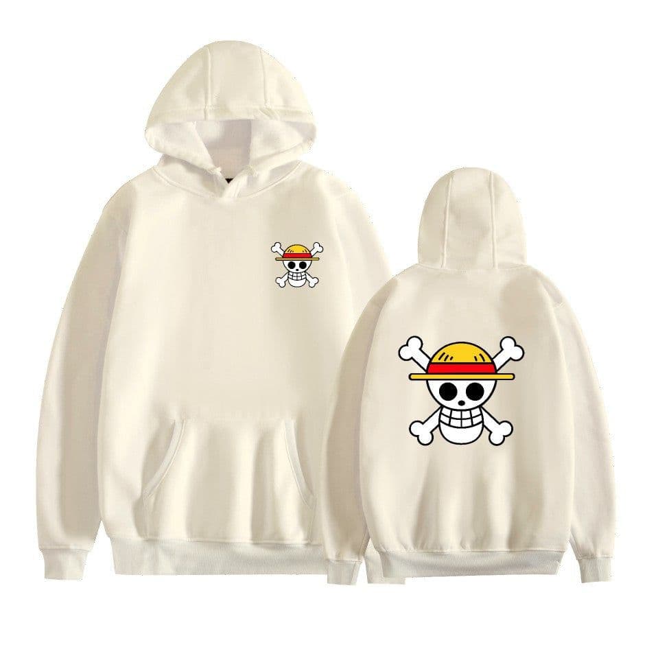 image-Yellow Hooded Sweatshirt - Anime Print Loose Fit