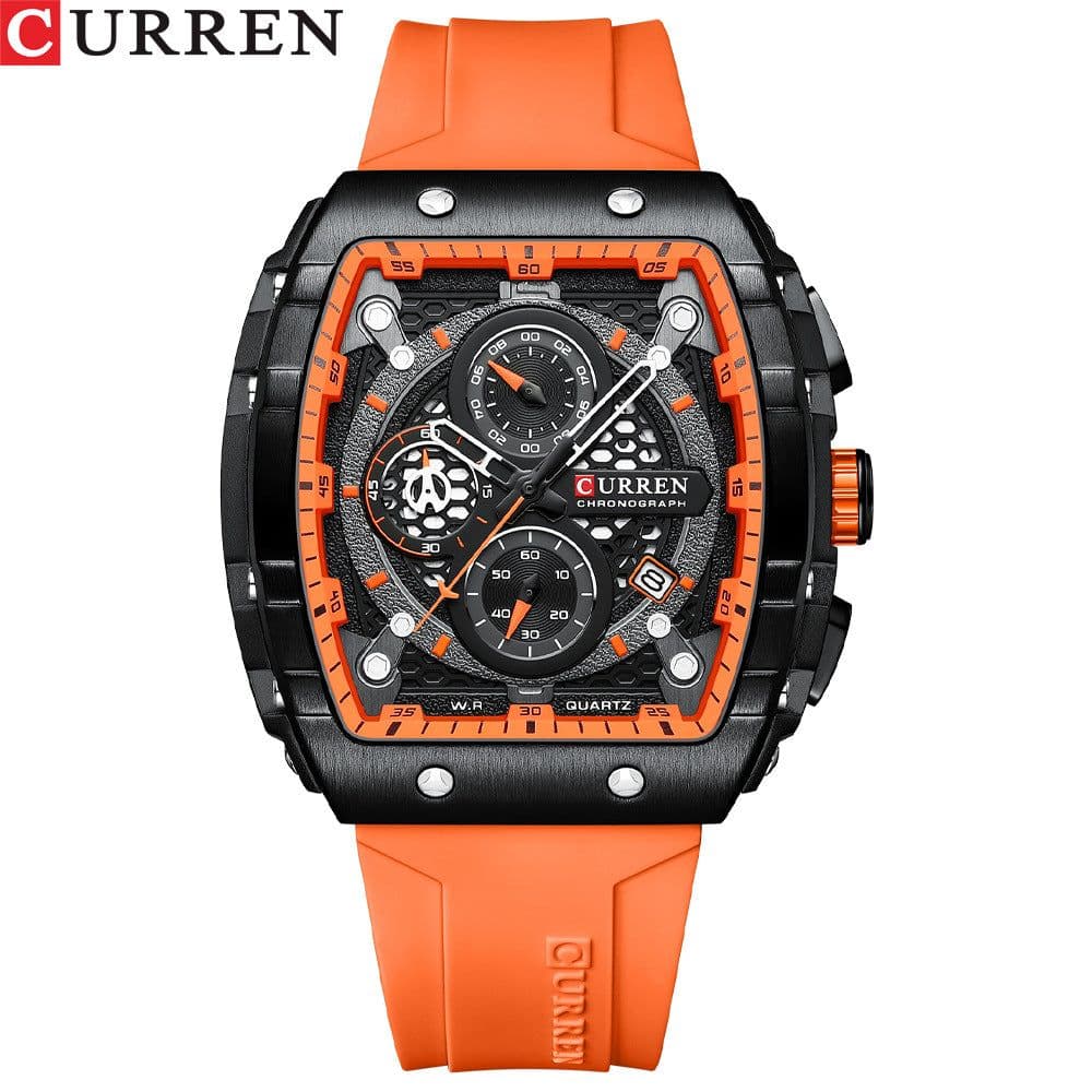 image-Curren 8442 Men's Quartz Sport Watch - Fashionable Six-Pin Design