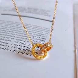 image-Titanium Steel Diamond Necklace - Women's Clavicle Chain