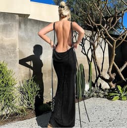 image-Summer Halter Neck Dress - A Line Long Skirt 2022 Elegant Temperament