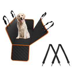 image-New Dog Car Seat Cushion, Anti-Scratch, Anti-Dirty Mat, Orange/Black Cloth, 137x147
