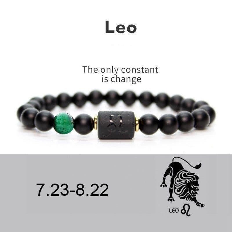 image-Constellation Bracelet - 8mm Natural Stone Agate Beads Unisex