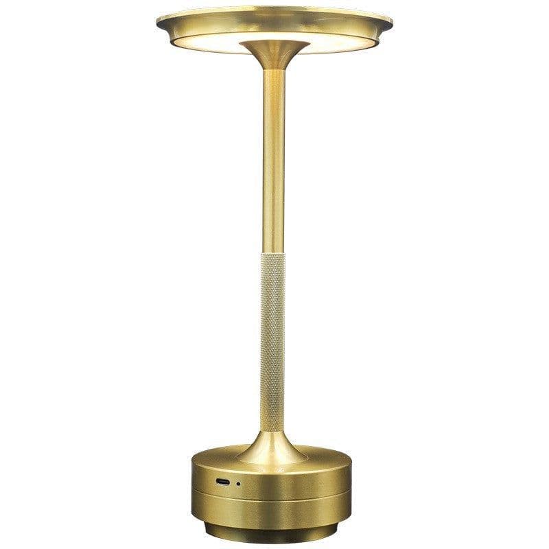 image-Cross-border decorative flying saucer table lamp popular bar atmosphere lamp USB charging wireless touch all-aluminum I-shaped night light Producing time 3-4 days