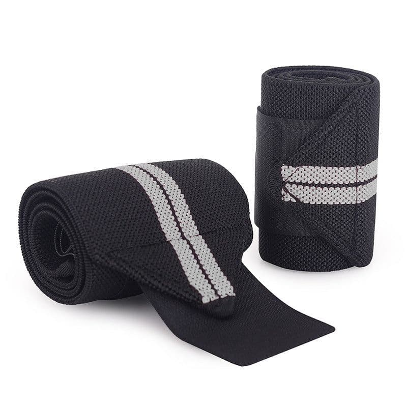 image-Sports Compression Wrist Wraps - Men's & Women's Elastic Wrist Guards 53CM White Red Stripe
