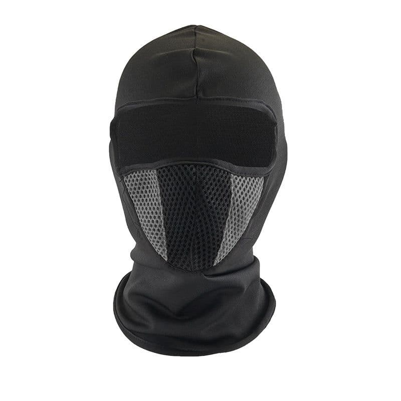 image-Riding Mask - Motorcycle Ski Mask - Black/Gray Fabric - Unisex