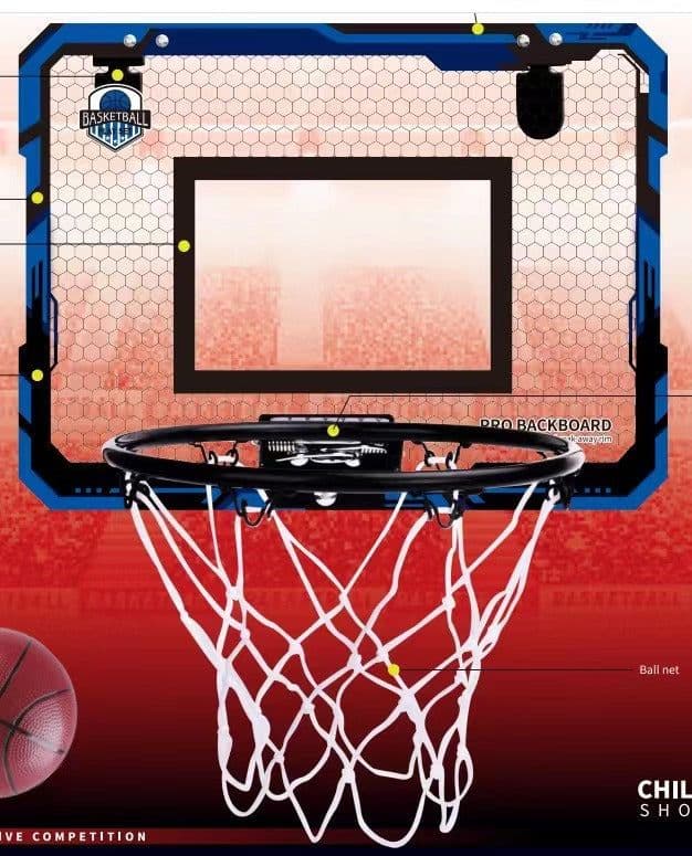 image-Le2 Generation Wall-Mounted Basketball Scoring Board, No-Punching Indoor Toy, 400mm