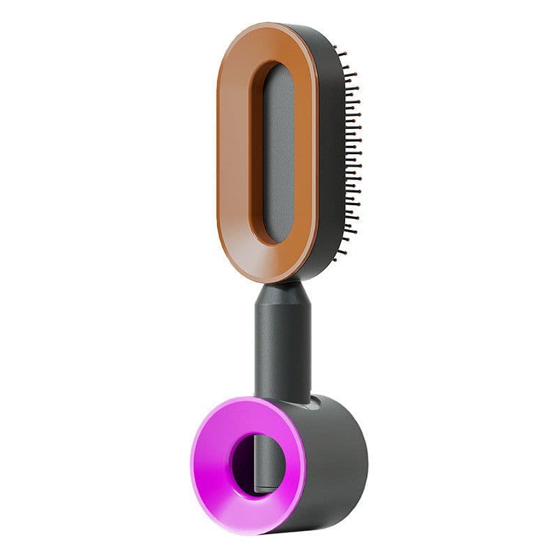 image-Anbei Red Long Hair Loss Massage Comb for Curly Hair - 20cm+