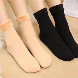 image-Thick Velvet Winter Socks, Men's & Women's Floor Socks, Dark Green, 70% Acrylic