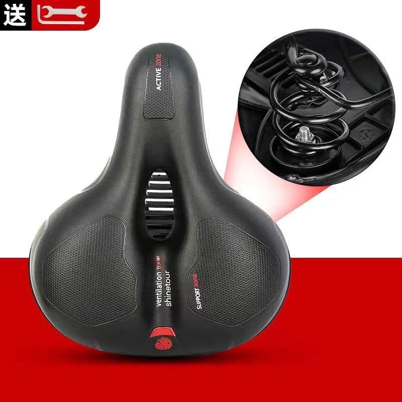 image-Bicycle saddle mountain bike cushion hollow big butt comfortable shock-absorbing ball hollow breathable universal seat