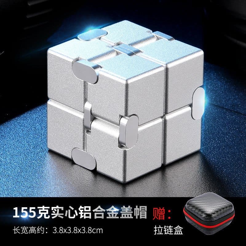 image-Yijie Metal Rubik's Cube - 155g Alloy Flip Toy, Golden Cap, Multi-Cap
