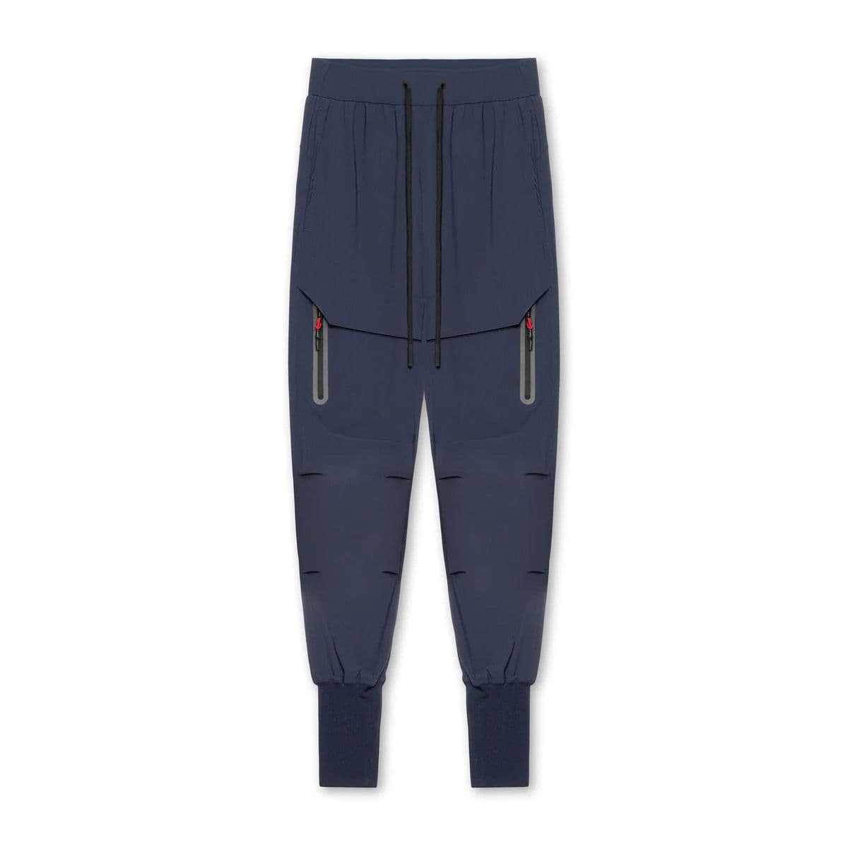 image-Men's Black Casual Sports Pants - Spring/Autumn