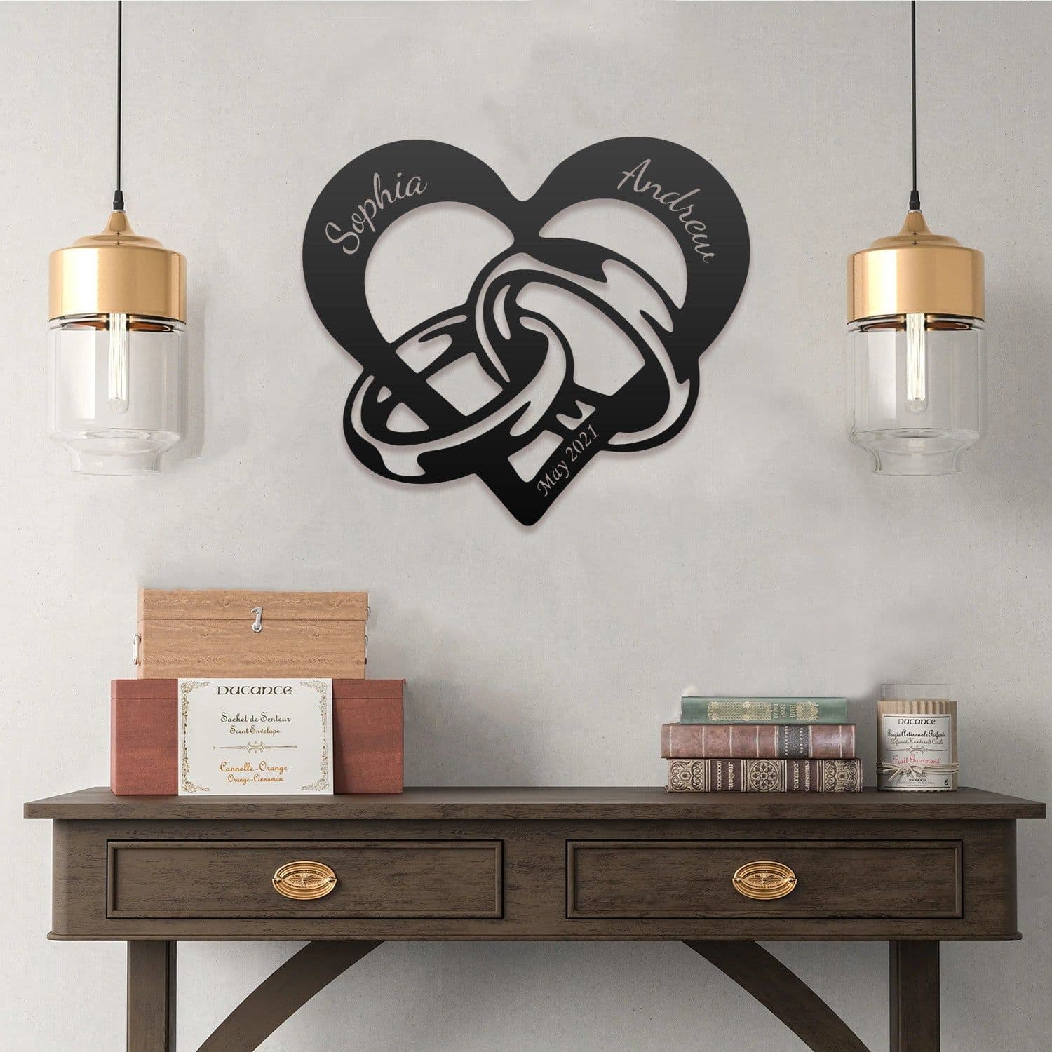 image-Cross-Border Laser Metal Wall Pendant