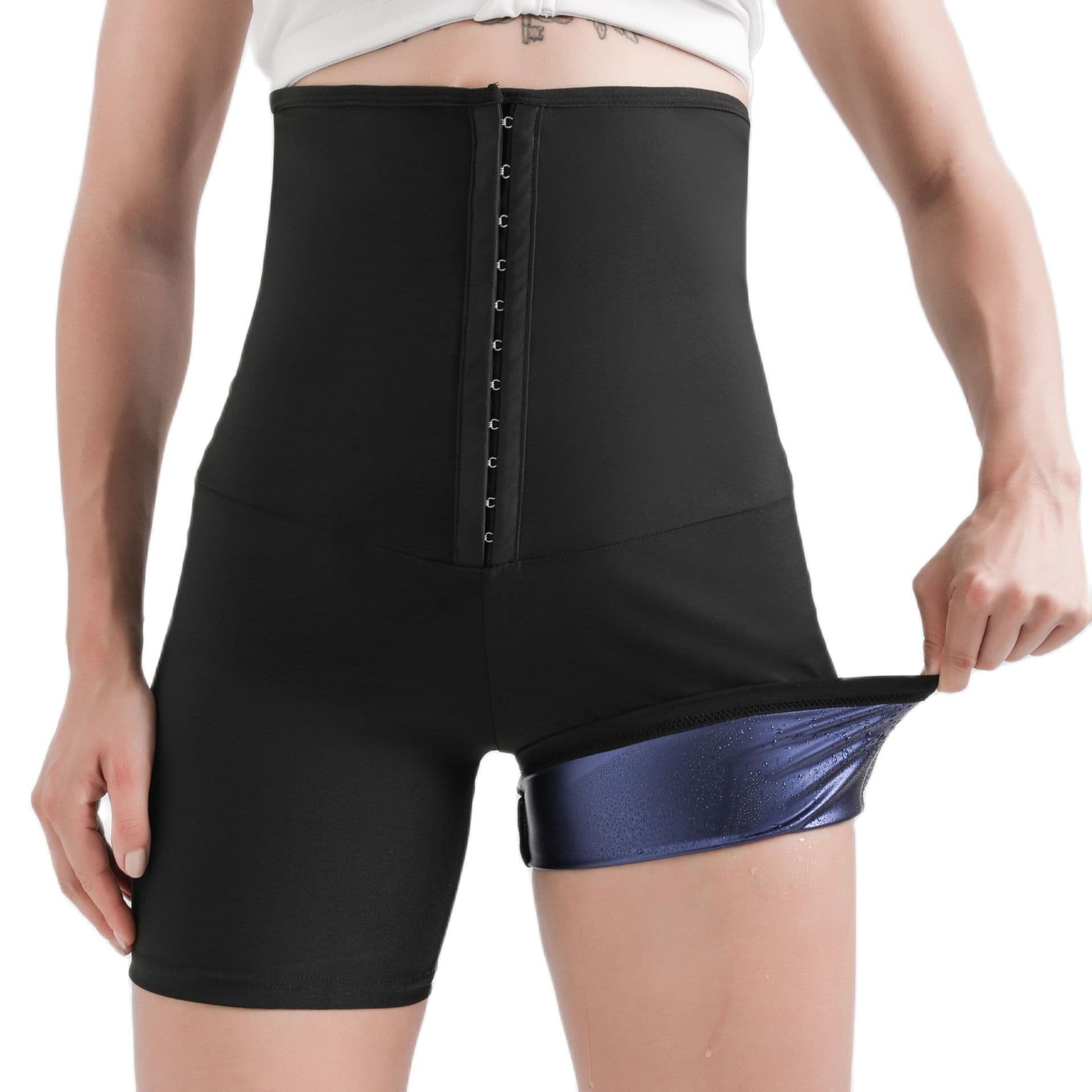 image-Women's High Waist Yoga Fitness Shorts - European & American Fit Sweat Pants