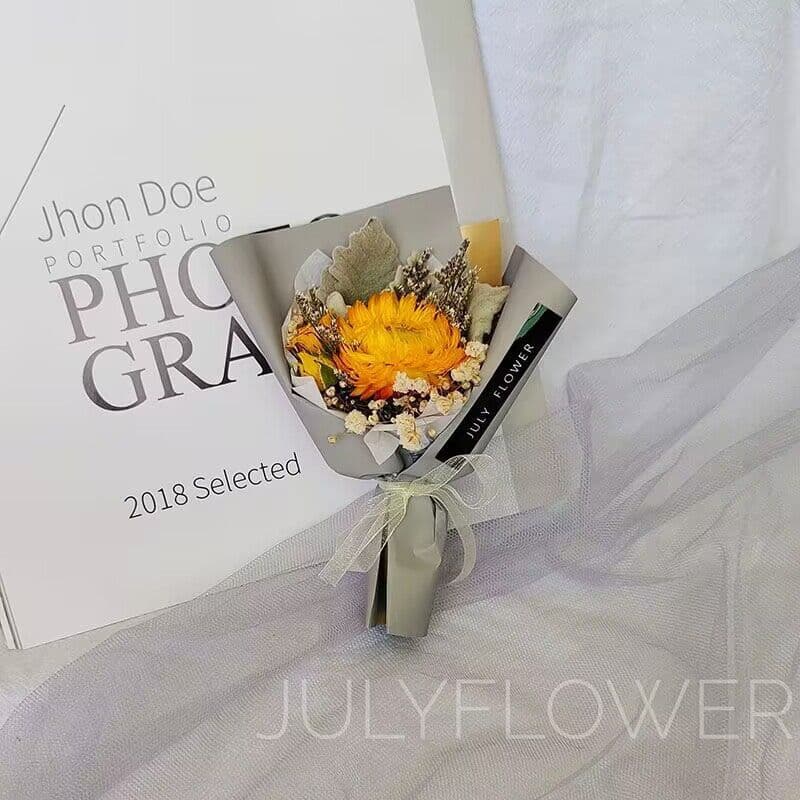 image-Mini Dried Roses Bouquet - Valentine's DIY Decorations 5"