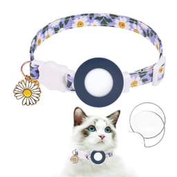 image-Airatg Dog Collar with Bell - Blue Daisy
