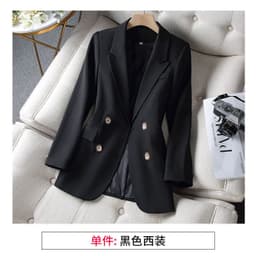 image-Women's Slim Suit Jacket - Apricot Mesh