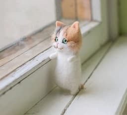 image-Kitten Wool Felt DIY Material Pack - Orange