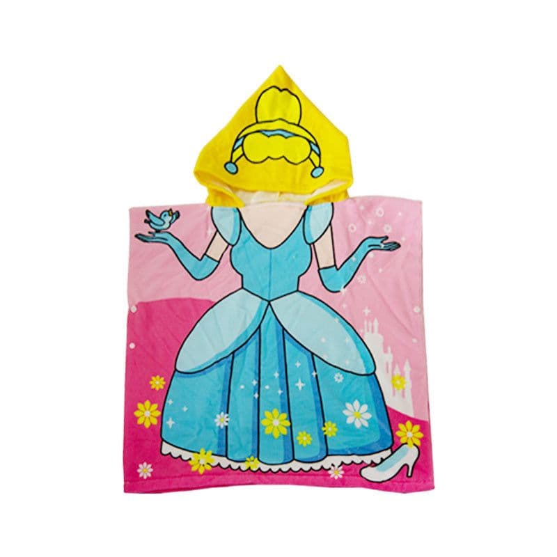 image-Children's Hooded Bathrobe Towel - Pink 60x120cm