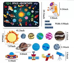 image-Montessori Space Learning Story Book Mat 103x75cm Felt Interactive