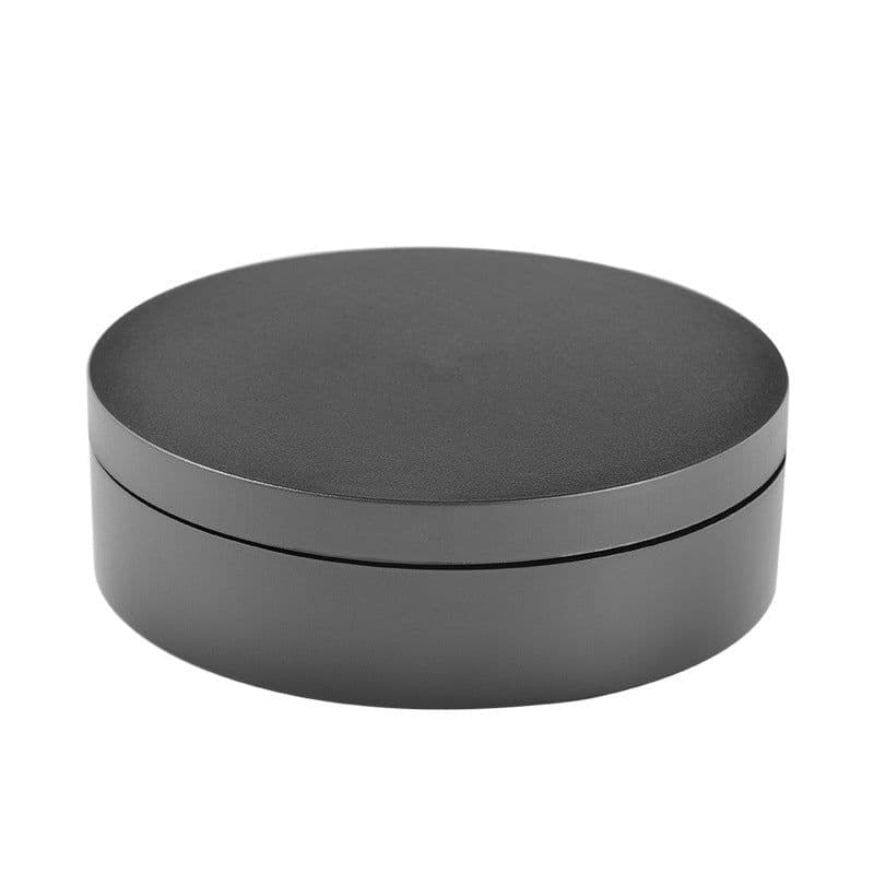 image-XiXi 12cm Electric Turntable Jewelry Display Stand - White ABS Material