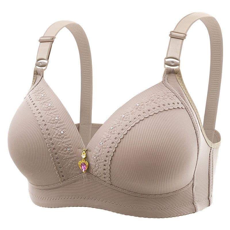image-Women's Gathered Lift Bra - Milk Ash 36/80 3/4 Cup