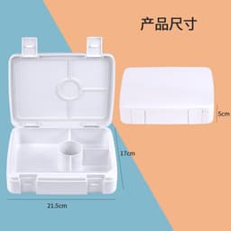image-Compartmented Lunch Box - Large Microwave Safe