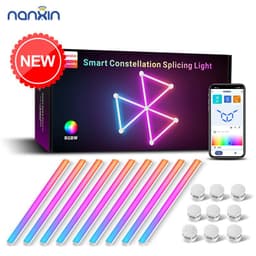 image-Private model RGB Symphony smart splicing lights DIY interior decoration atmosphere lights Gaming led voice-activated music decoration