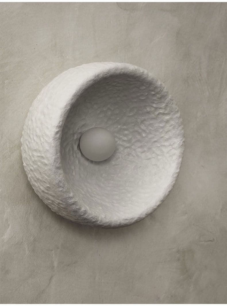 image-Japanese Wabi-Sabi Retro Wall Lamp Zen 32CM LED Resin