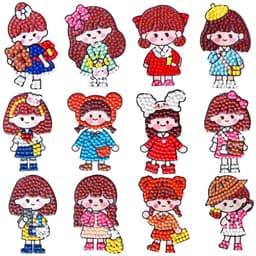 image-Douyin Rabbit Year Puzzle Sticker - DIY Crystal Diamond Fridge Decal - Cartoon Style