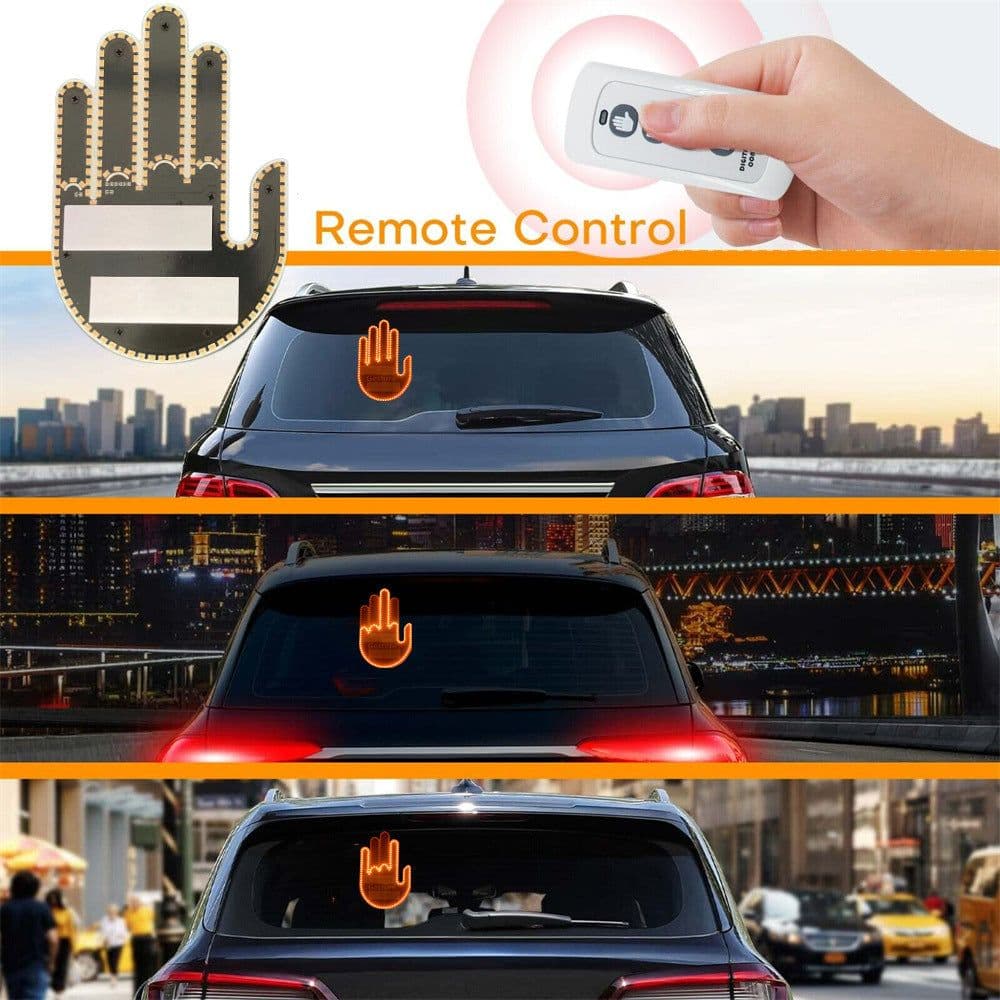 image-Cross-border car finger light, gesture light, car multi-function warning light, MOQ=2 pcs