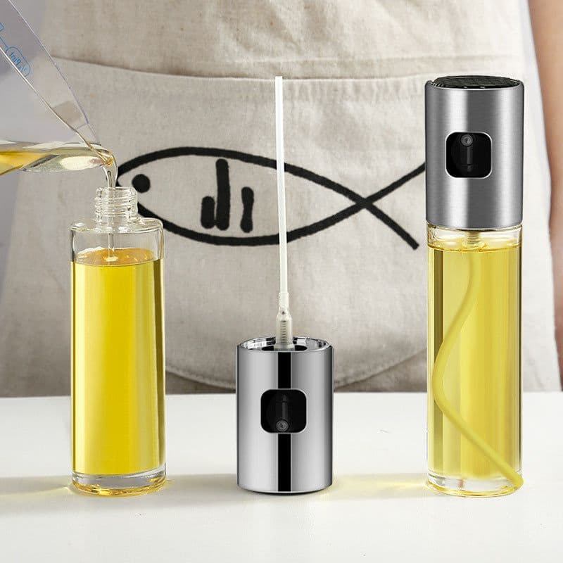 image-Nahe Push Type Glass Oil Sprayer Bottle For Kitchen Barbecue Wholesale