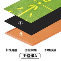 image-Golf Track Practice Mat Rubber Hitting Pad