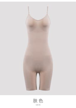image-Women's Bodysuit Shapewear - Black Nylon S