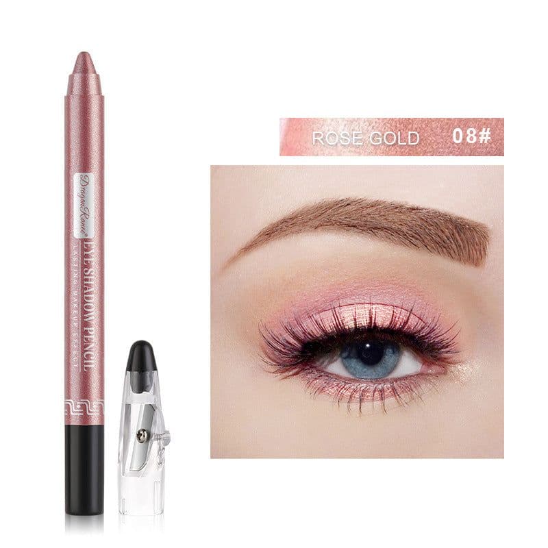 image-Cross-border eyeshadow pen, eyeliner, eyeshadow stick, eyeshadow silkworm pen, pearlescent eyeshadow pen with pencil sharpener, foaming pen