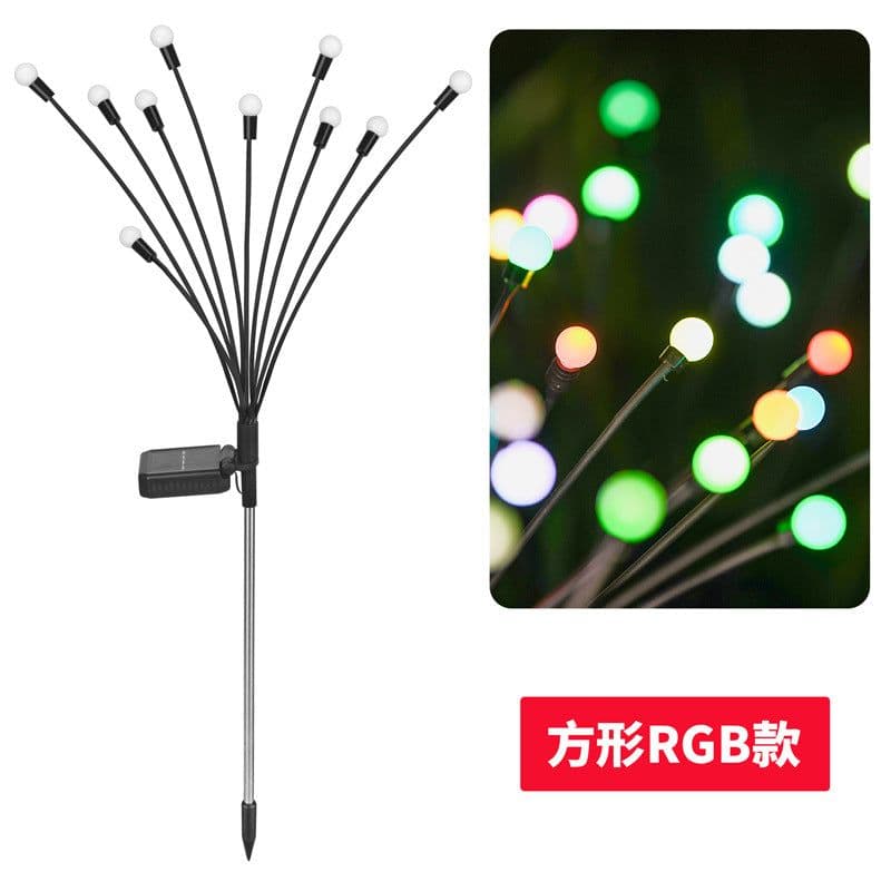 image-Cross-border solar lawn lamp garden lamp LED wind-driven firefly ground plug lamp garden decoration festival lamp dynamic