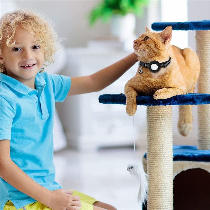 image-Sheng Hongjia Apple Airtag Protective Case Light Green Pet Collar