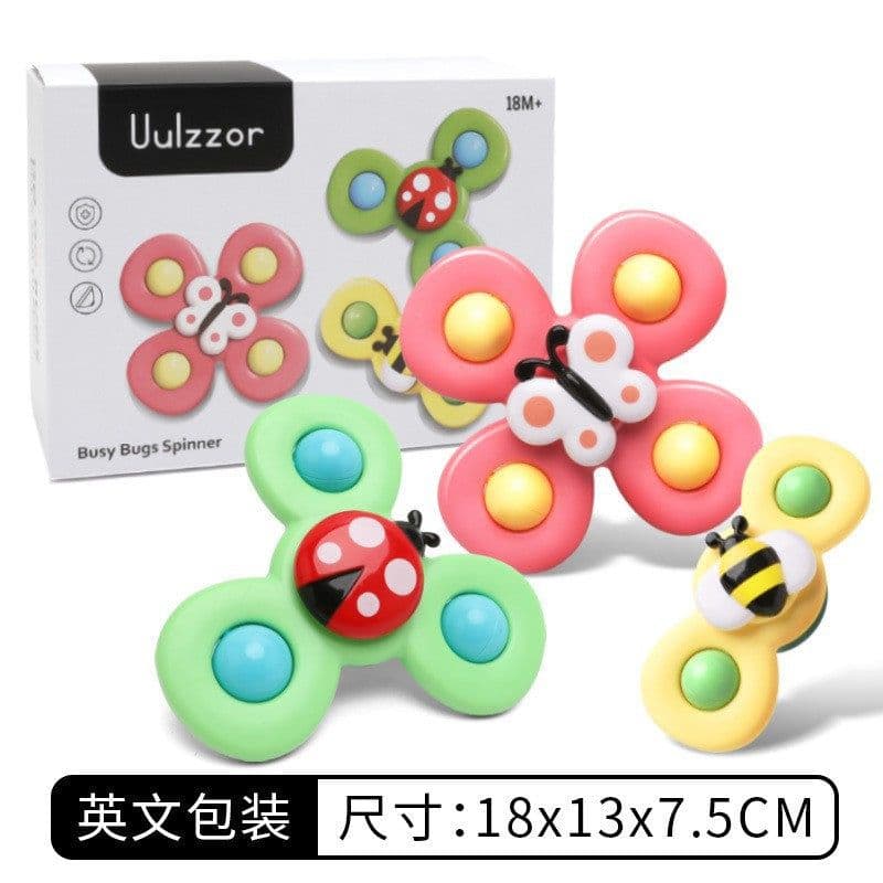 image-Wholesale Cross-Border Kids' Suction Spinner Toys, Insect Tops