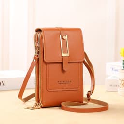 image-Lonnie Mobile Phone Bag H018 - Dark Pink PU Leather