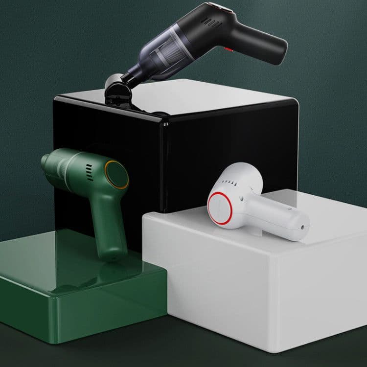 image-Car Mini Vacuum Cleaner - Wireless Handheld 120W Green