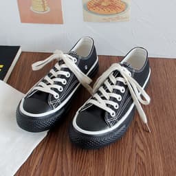 image-Triple vulcanization 1970s classic re-engraved low-cut color canvas shoes female students Korean version 2023 spring board shoes