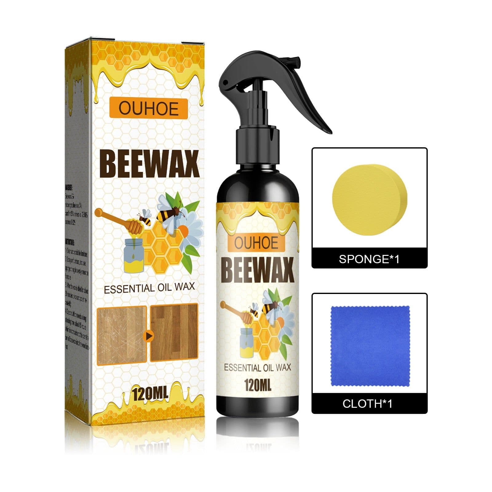 image-OUHOE Beeswax Spray Floor Wax 120ml - Polishing Care