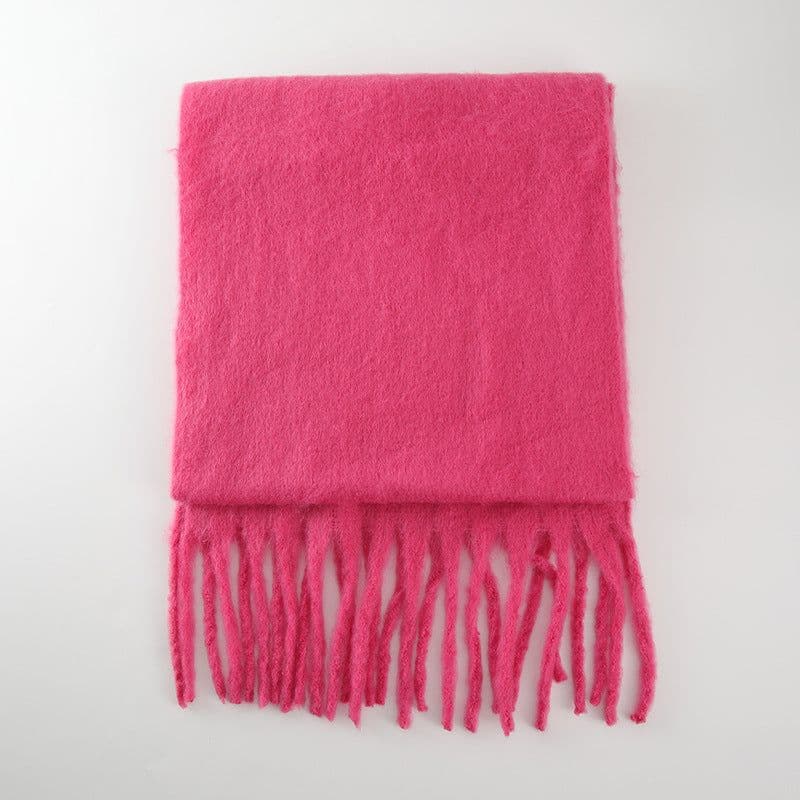 image-GINES LILY 28-Color Cashmere Scarf - Army Green, 43x225cm Warm