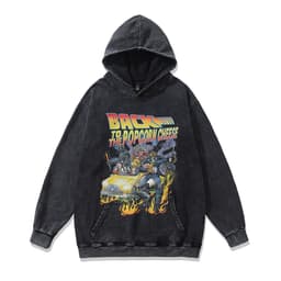 image-Cotton Fleece Hoodie - Kangaroo Pocket Loose Fit XXL