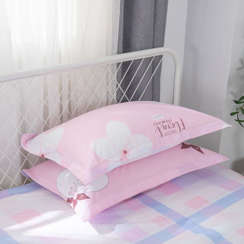 image-Spot Cotton Pillowcase - Cartoon Print Skin-Friendly