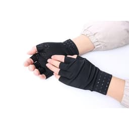 image-Half Finger Fitness Gloves - Non-Slip Nylon Black