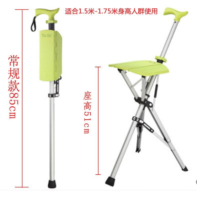 image-Taiwan Step2Gold/TaDa Delta Foldable Cane Chair Elderly Walking Cane Stool Light Cane Stool