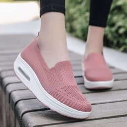 image-Rocking shoes women's new Japanese style slip-on thick-soled air-cushion shoes 2023 fashion dance shoes soft-soled comfortable women's shoes