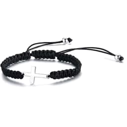 image-Stainless Steel Cross Bracelet Adjustable