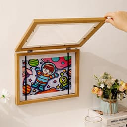image-Haotuo Wooden Picture Frame - 8K Magnetic