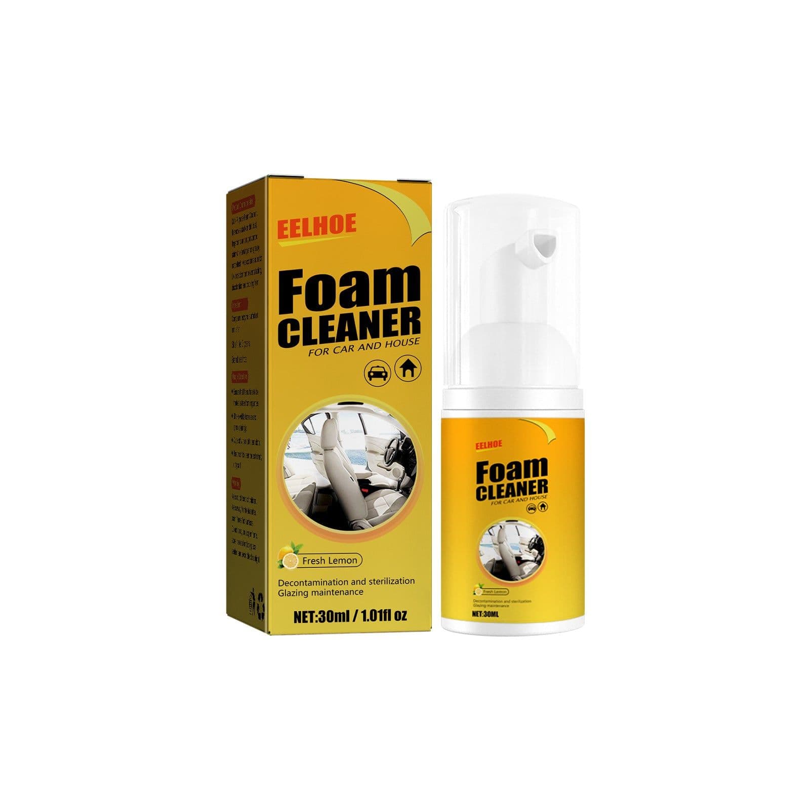 image-Multi-functional Foam Cleaner for Car Interior Leather Seats and Wheels - 100ml
